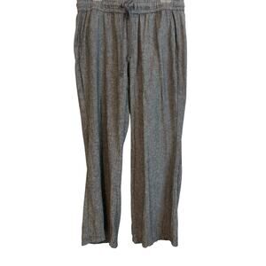 Soho Street NY&Co Linen Pants Size M Petite Wide Leg Relaxed Lagenlook Casual